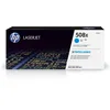Image de HP 508X CF361X toner haut rendement Authentique, imprimantes HP Color LaserJet Enterprise M552/M553/M577, Cyan