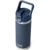 Image de YETI Rambler C Straw Bottle, Stainless Steel Vacuum Insulated Bottle with Straw Cap, Navy, 18 oz (532 ml)