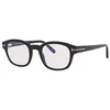 Image de Tom Ford TF5808B Blue Block Lunettes de vue 001 Noir 49 mm FT5808, noir brillant, 49-23-145