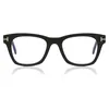 Image de Tom Ford FT 5886 -B 001 Lunettes de vue Noir brillant, or rose avec logo T/bleu, noir brillant, 52