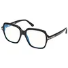 Image de TOM FORD FT5908-B Lunettes de Soleil, Shiny Black, 54 Unisex