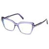 Image de Tom Ford Lunettes de Vue FT 5948-B BLUE BLOCK TRANSPARENT VIOLET/BLUE FILTER 55/15/140 femme