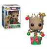 Image de Funko Pop! Bobble: Marvel: Holiday Groot with Lights and Ornaments - Marvel Comics- Figurine en Vinyle à Collectionner - Idée de Cadeau - Produits Officiels - Comic Books Fans