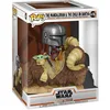 Image de Funko- Pop Deluxe: The Mandalorian-Mando on Bantha w/Child in Bag Figurine de Collection, 52373, Multicolore Standard