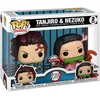 Image de Demon Slayer: Kimetsu no Yaiba Pack 2 Pop! Animation Vinyl Figurines Tanjiro & Nezuko cm