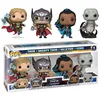 Image de Thor 4 : Love and Thunder Thor, Mighty Thor, Valkyrie & Gorr US Exclusive Pop ! Lot de 4