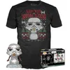 Image de Funko Pop! & Tee: Star Wars - Holiday Stormtrooper - Métallique - Medium - T-Shirt - Vêtements avec Une Figurine en Vinyle à Collectionner - Idée de Cadeau - Jouets et Top à Manches Courtes