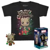 Image de Funko Pocket Pop! & Tee: Guardians of The Galaxy - Holiday Groot - Small - (S) - Marvel - T-Shirt - Vêtements avec Mini-Figurine en Vinyle à Collectionner - Idée de Cadeau pour Les Adultes