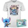 Image de Funko Pop! & Tee: Lilo & Stitch - Ukelele Stitch - Texture Velours - Extra Large - (XL) - T-Shirt - Vêtements avec Une Figurine en Vinyle à Collectionner - Idée de Cadeau pour Les Adultes Les Hommes