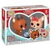 Image de Funko Pop! Keychain: Rudolph - 2 Pack Rudolph & Clarice - Rudolph The Red-Nosed Reindeer - Mini-Figurine en Vinyle à Collectionner Porte-clés Fantaisie - Cadeau de Noël - Idée de Cadeau